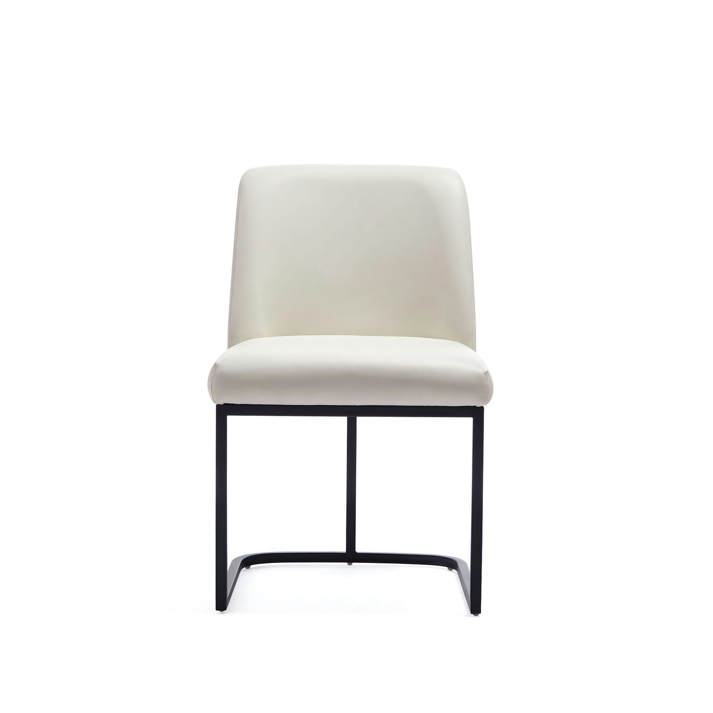 Serena Faux Leather Dining Chair in Cream