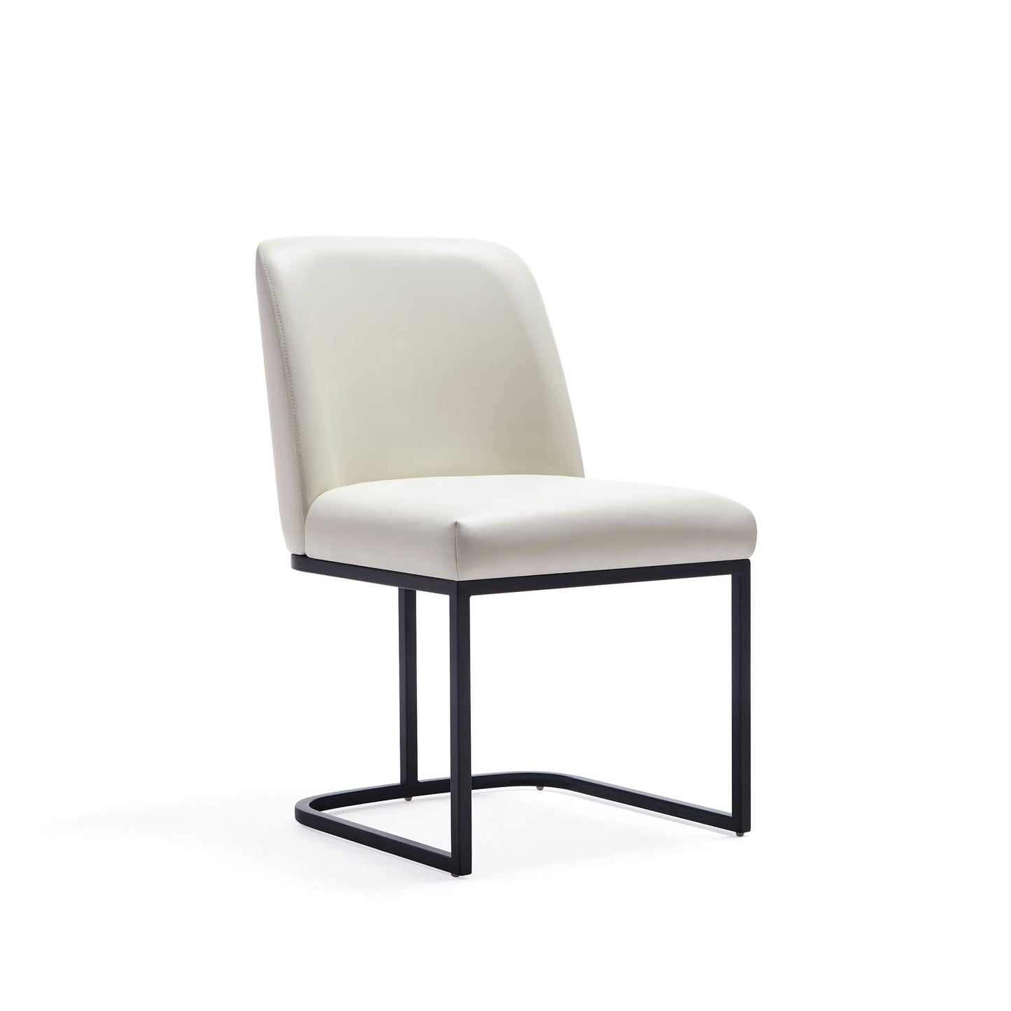 Serena Faux Leather Dining Chair in Cream