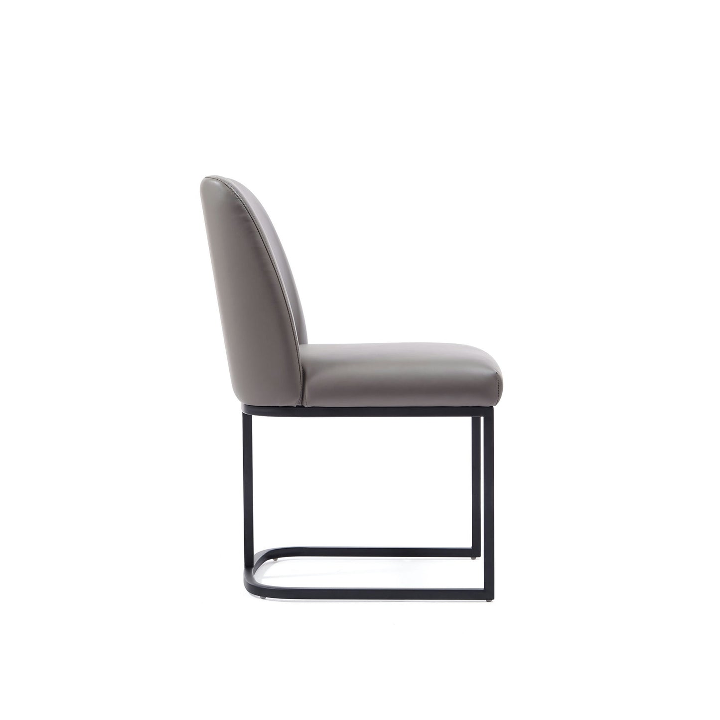 Serena Faux Leather Dining Chair in Grey