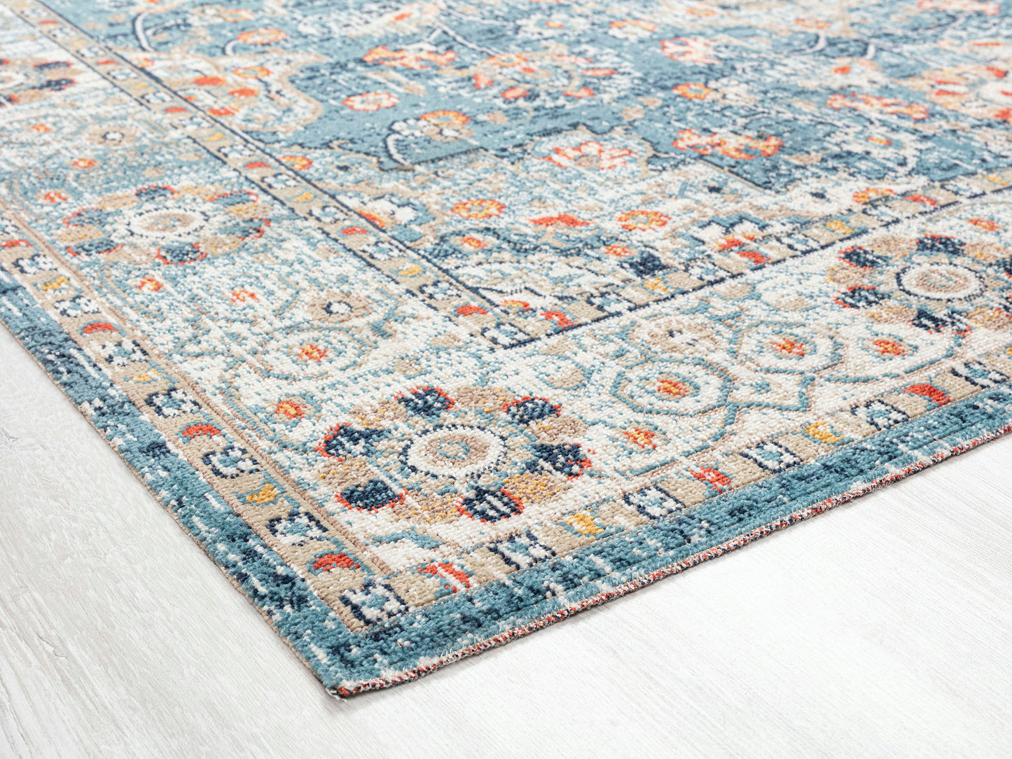 Kaleen Deya Collection Blue Coral Throw Rug 2' x 3'