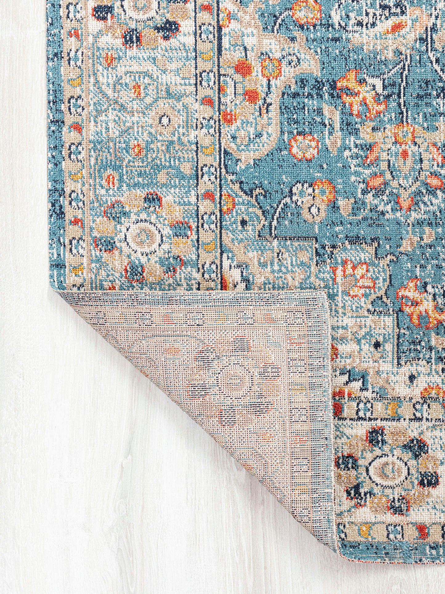 Kaleen Deya Collection Blue Coral Throw Rug 2' x 3'