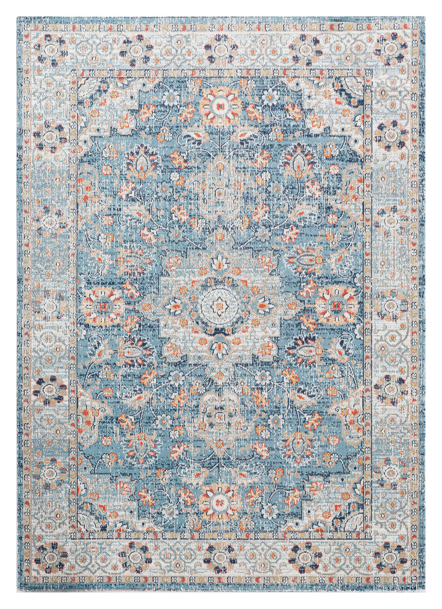 Kaleen Deya Collection Blue Coral Throw Rug 2' x 3'