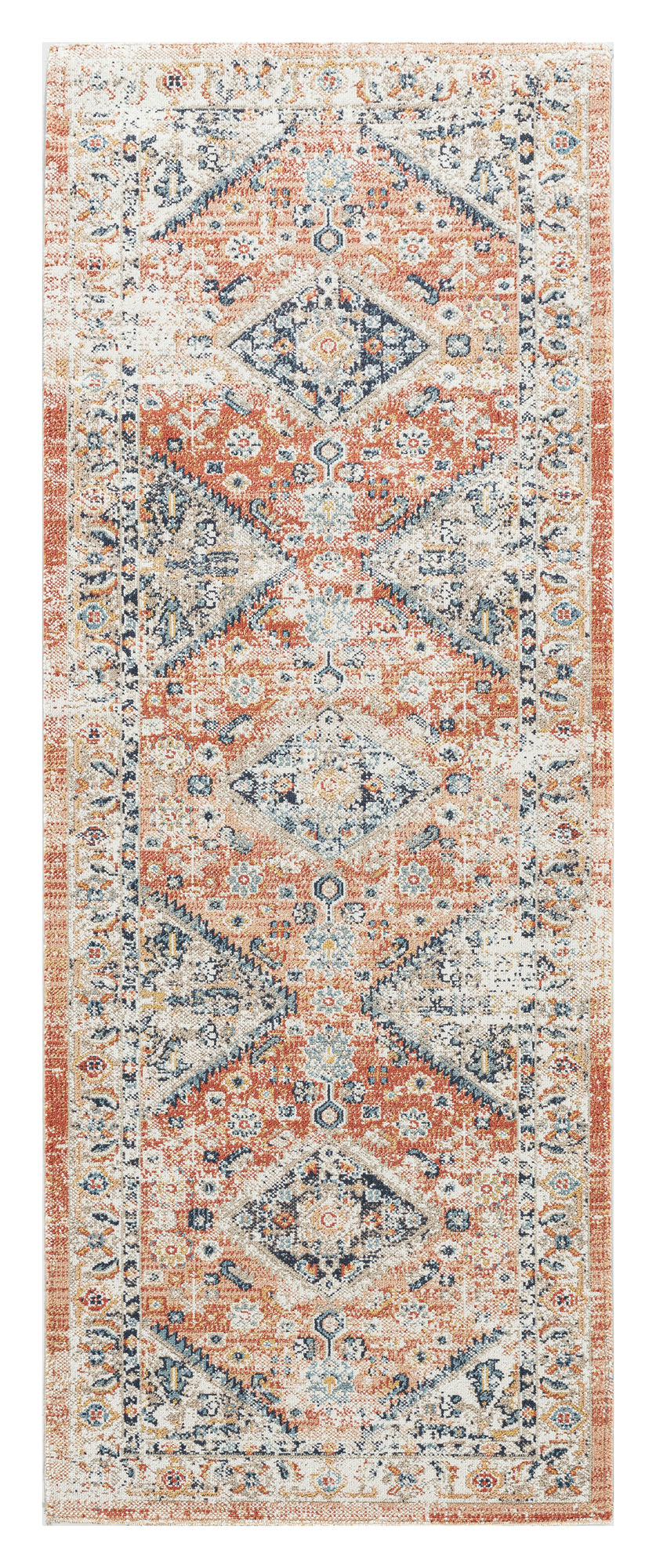 Kaleen Deya Collection Coral Navy Runner 2'7" x 8'1"