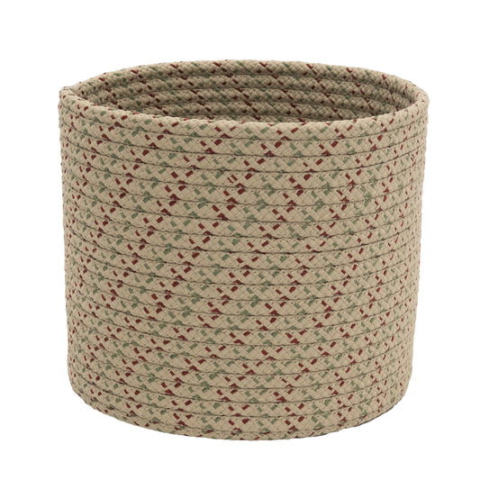 Dasher Woven Holiday Basket - Natural Multi 16"x16"x14"