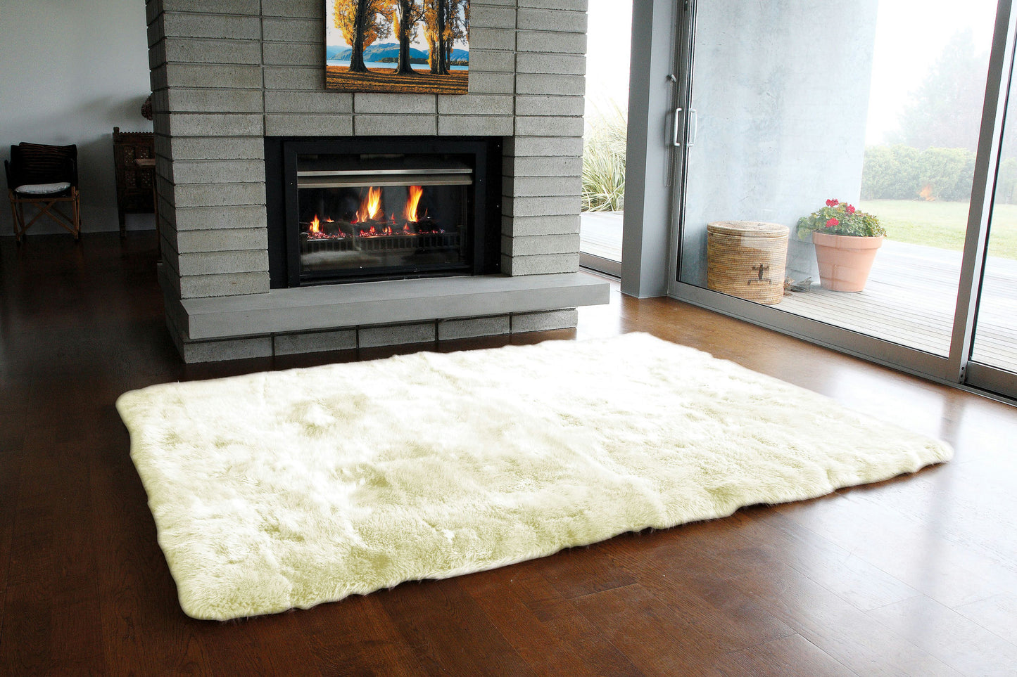 Design Rug Longwool 5X8' IVORY