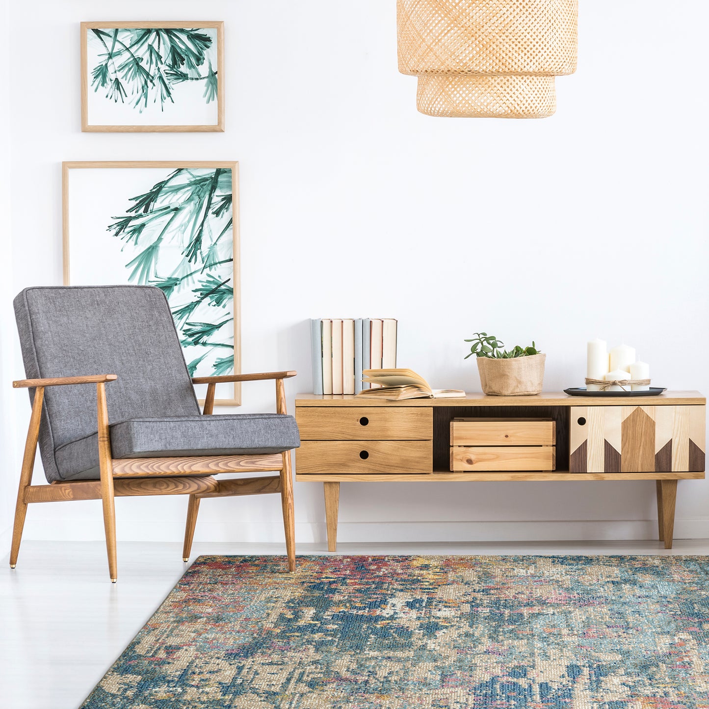 Kaleen Dasha Collection DSH02-17 Blue Runner 2' x 7'6"