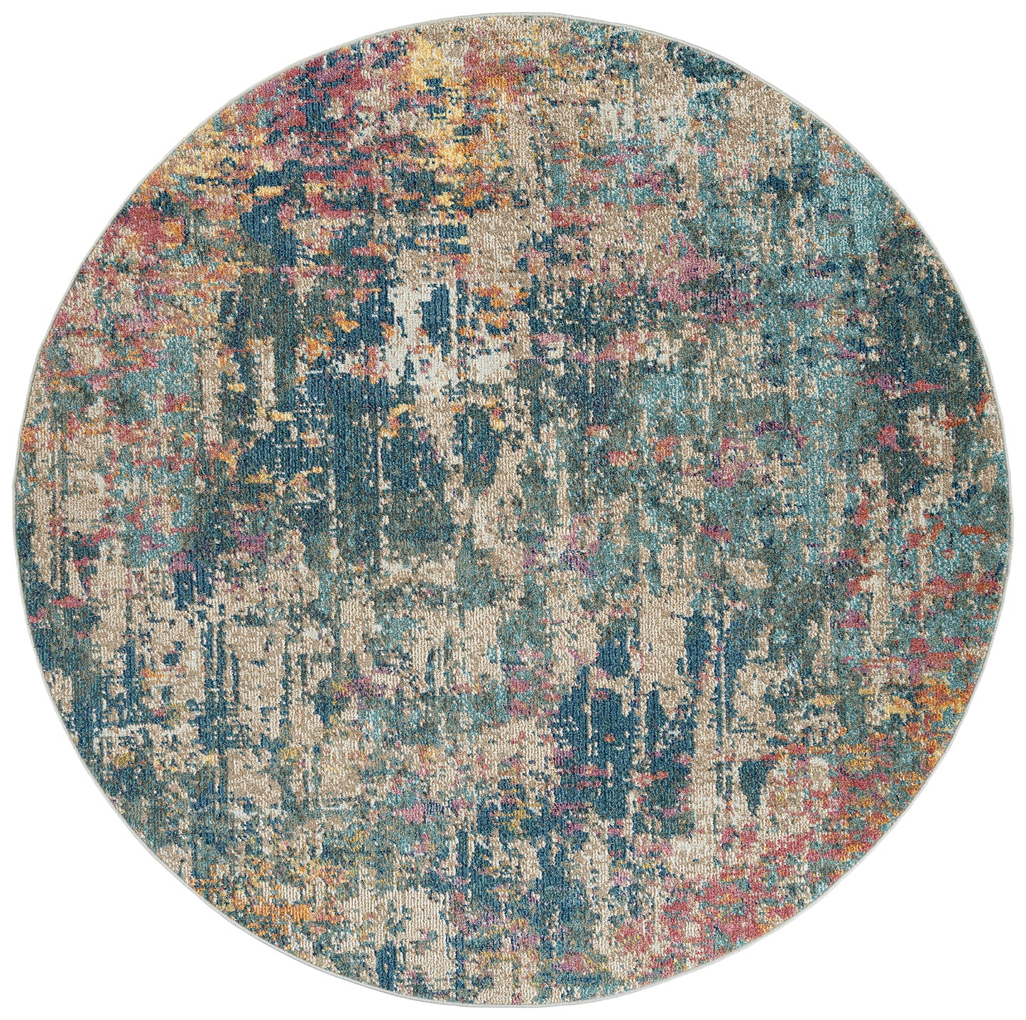 Kaleen Dasha Collection DSH02-17 Blue Area Rug 6'7" x 6'7"