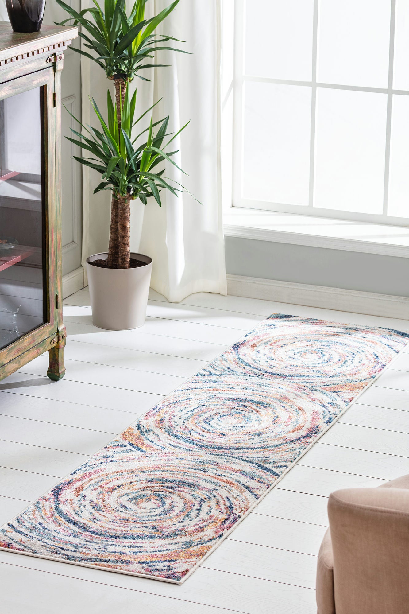 Kaleen Dasha Collection Multi Ivory Area Rug 9'3" x 12'
