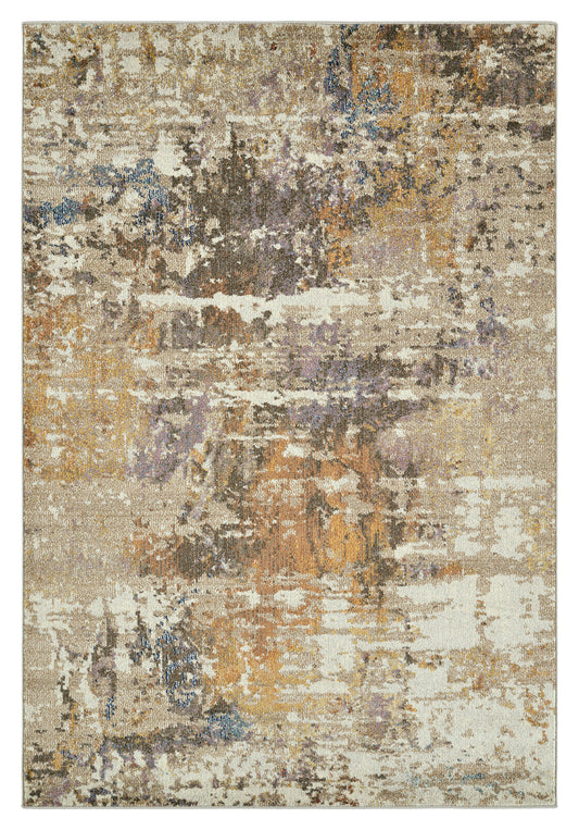 Kaleen Dasha Collection Light Sand Area Rug 3'11" x 5'7"