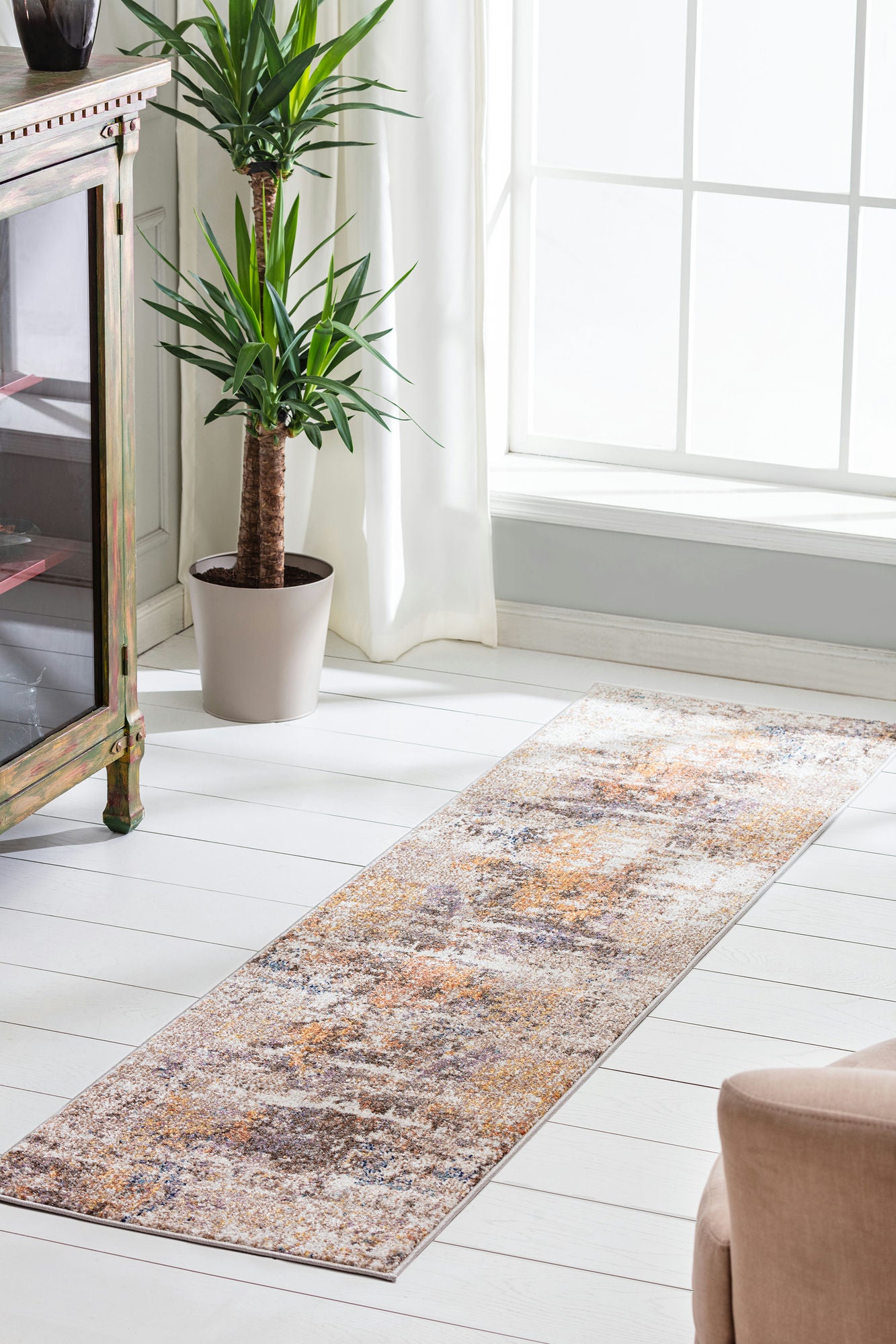 Kaleen Dasha Collection Light Sand Area Rug 3'11" x 5'7"