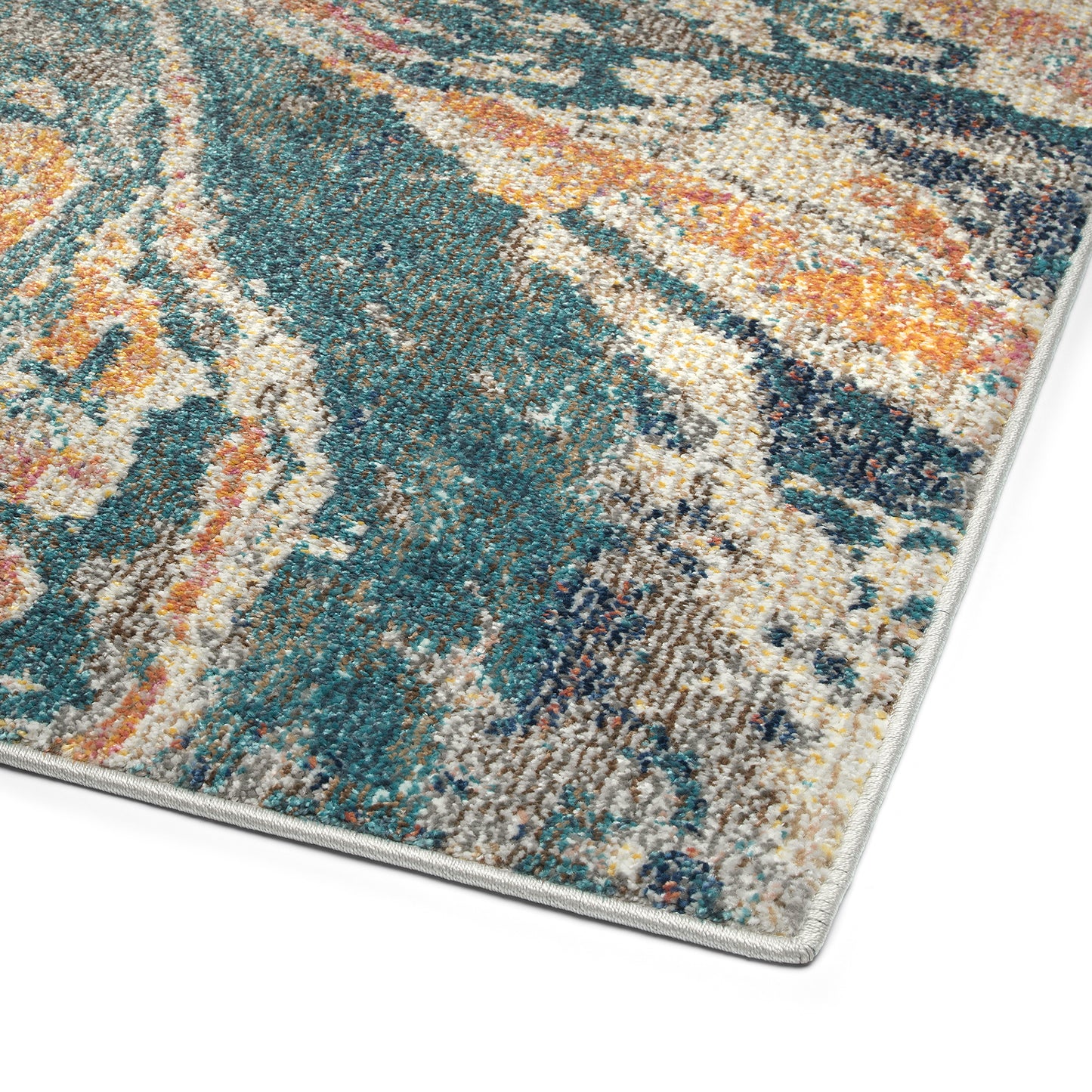 Kaleen Dasha Collection Multi Blue Area Rug 9'3" x 12'