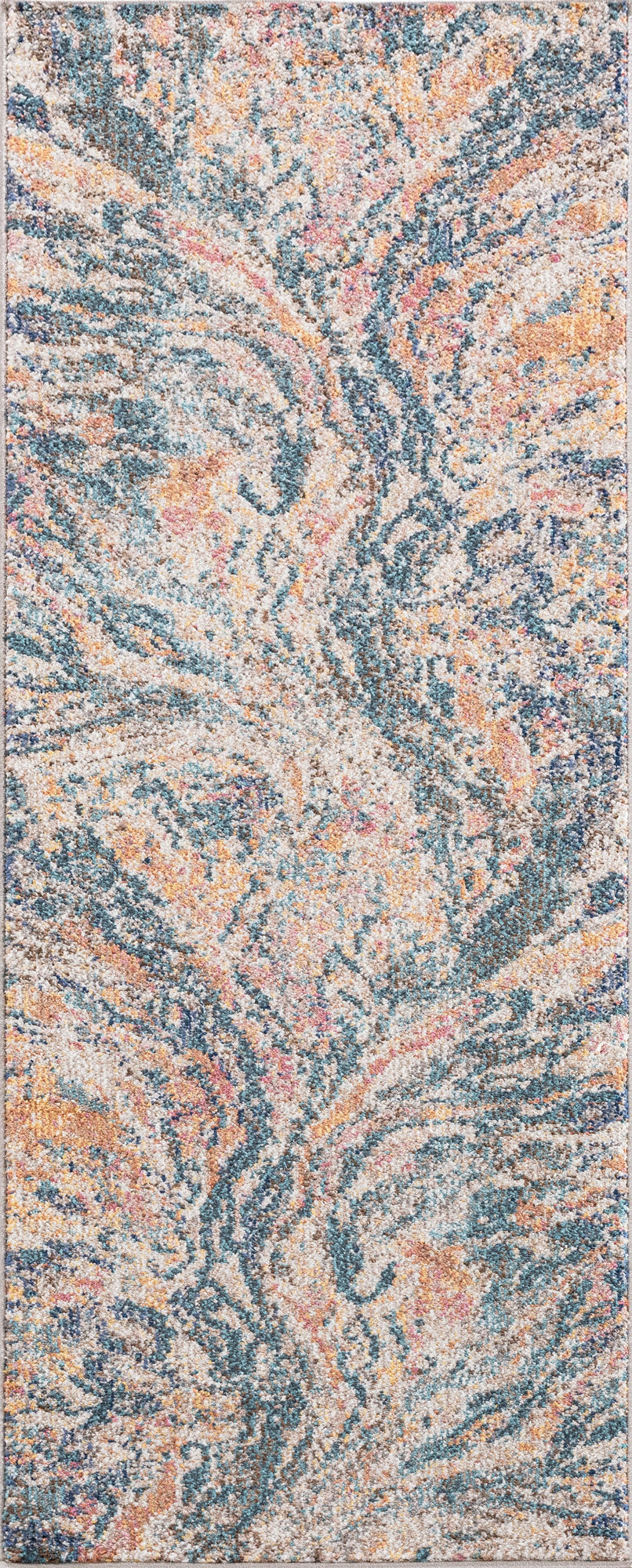 Kaleen Dasha Collection Multi Blue Area Rug 9'3" x 12'