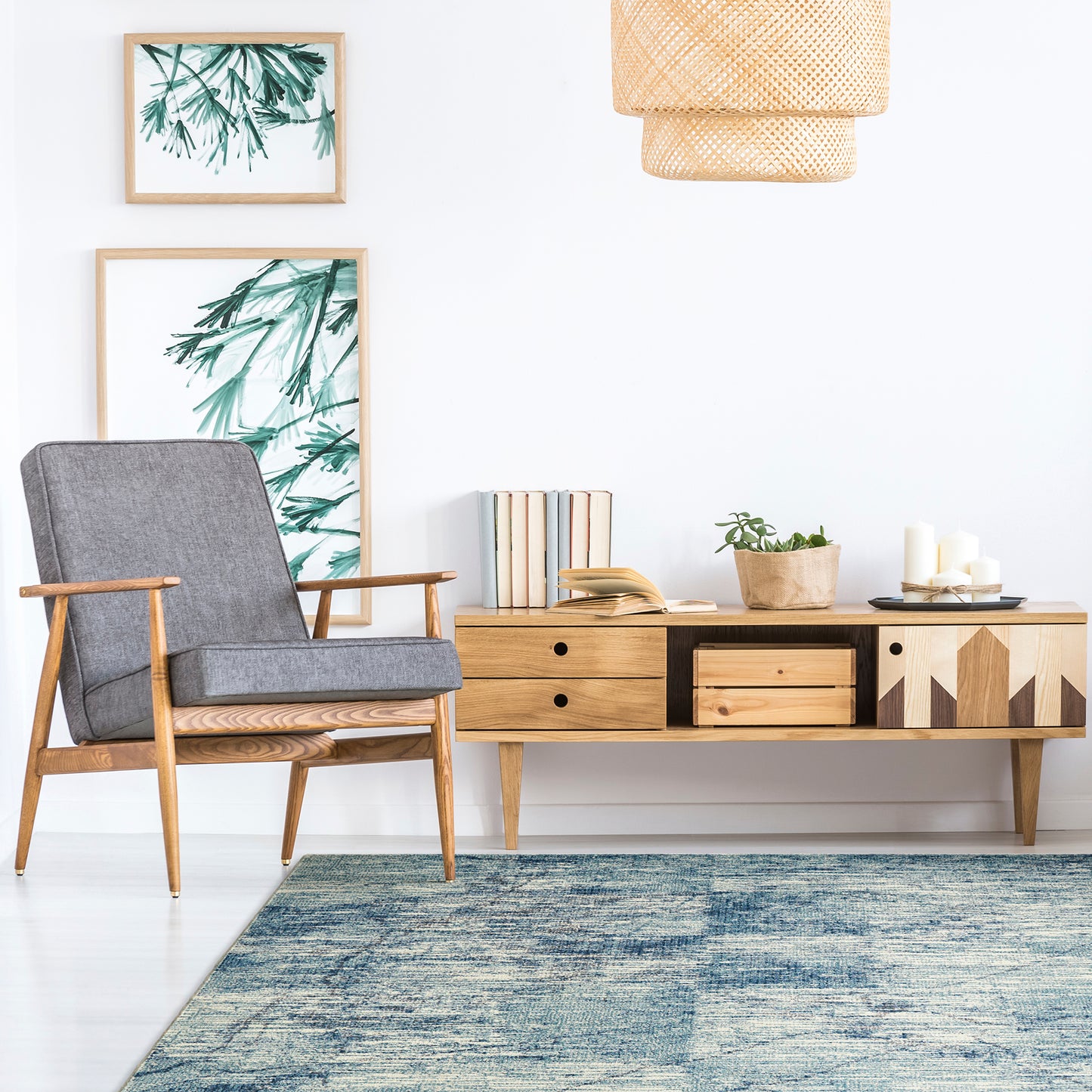 Kaleen Dasha Collection DSH08-17 Blue Runner 2' x 7'6"