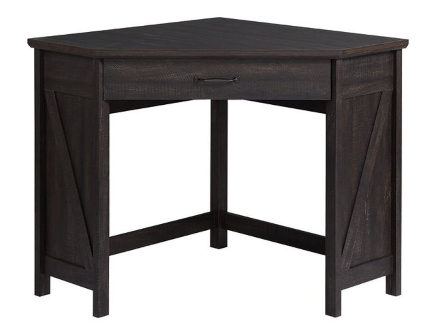 Black Oak Corner Computer Desk