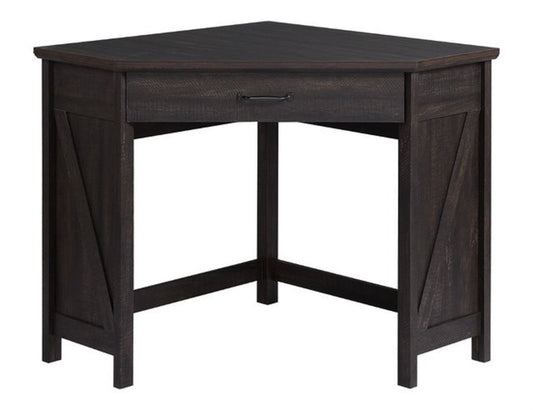 Black Oak Corner Computer Desk