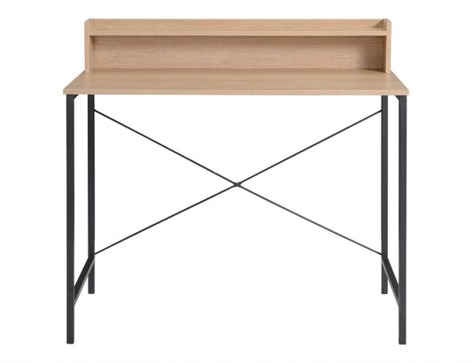 Light Oak Writing Desk with Hutch