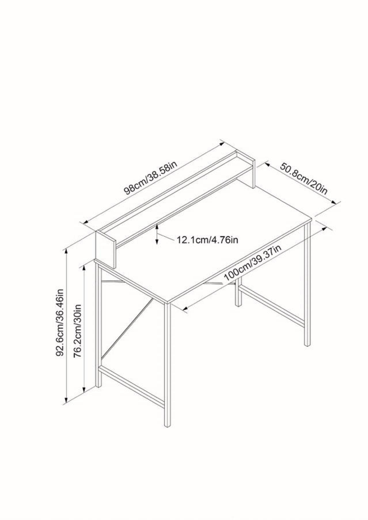 Light Oak Writing Desk with Hutch