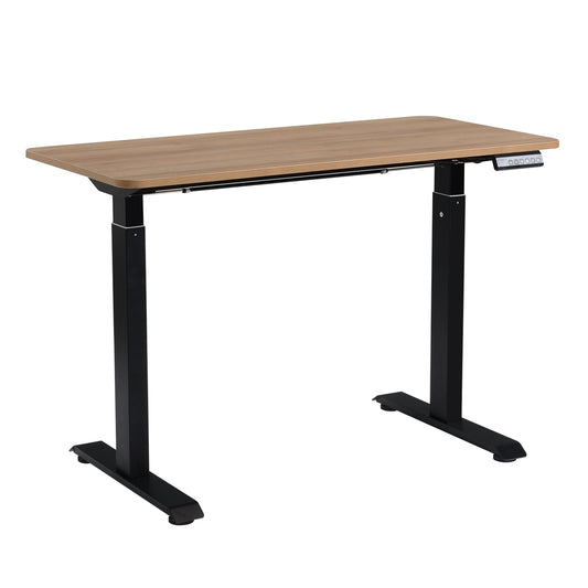 Electric Standing Desk, Light Oak