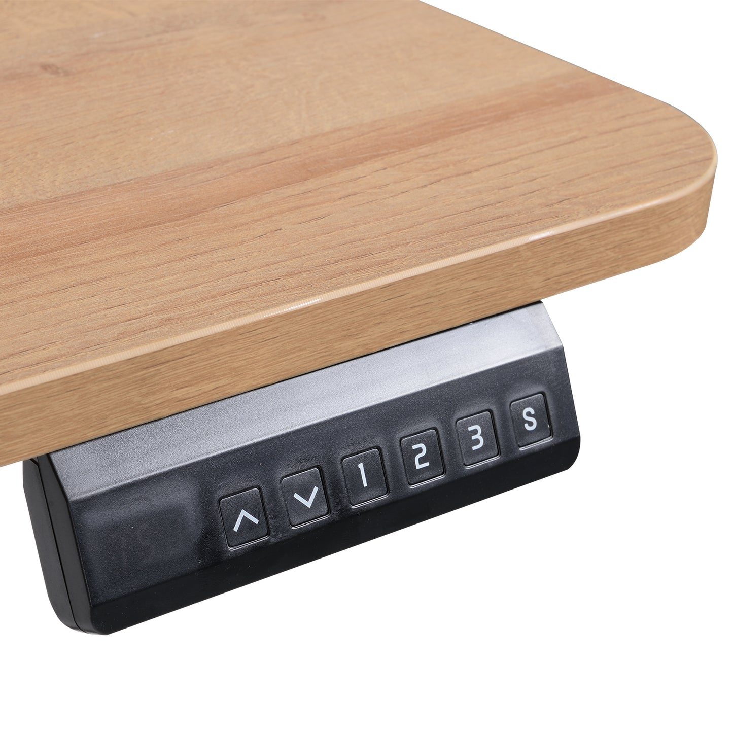 Electric Standing Desk, Light Oak