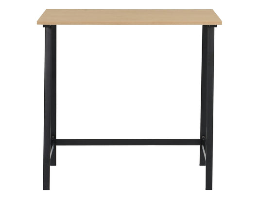 Light Oak finish wood and metal writing desk