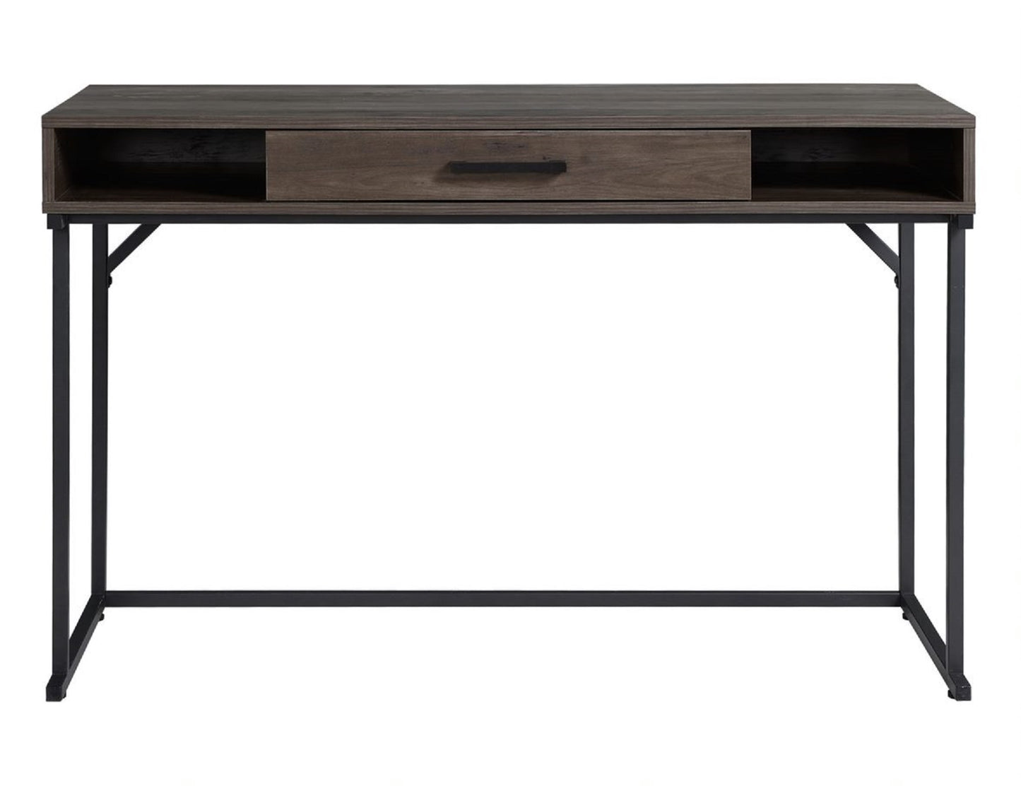 Weathered Gray Writing Desk with Drawer