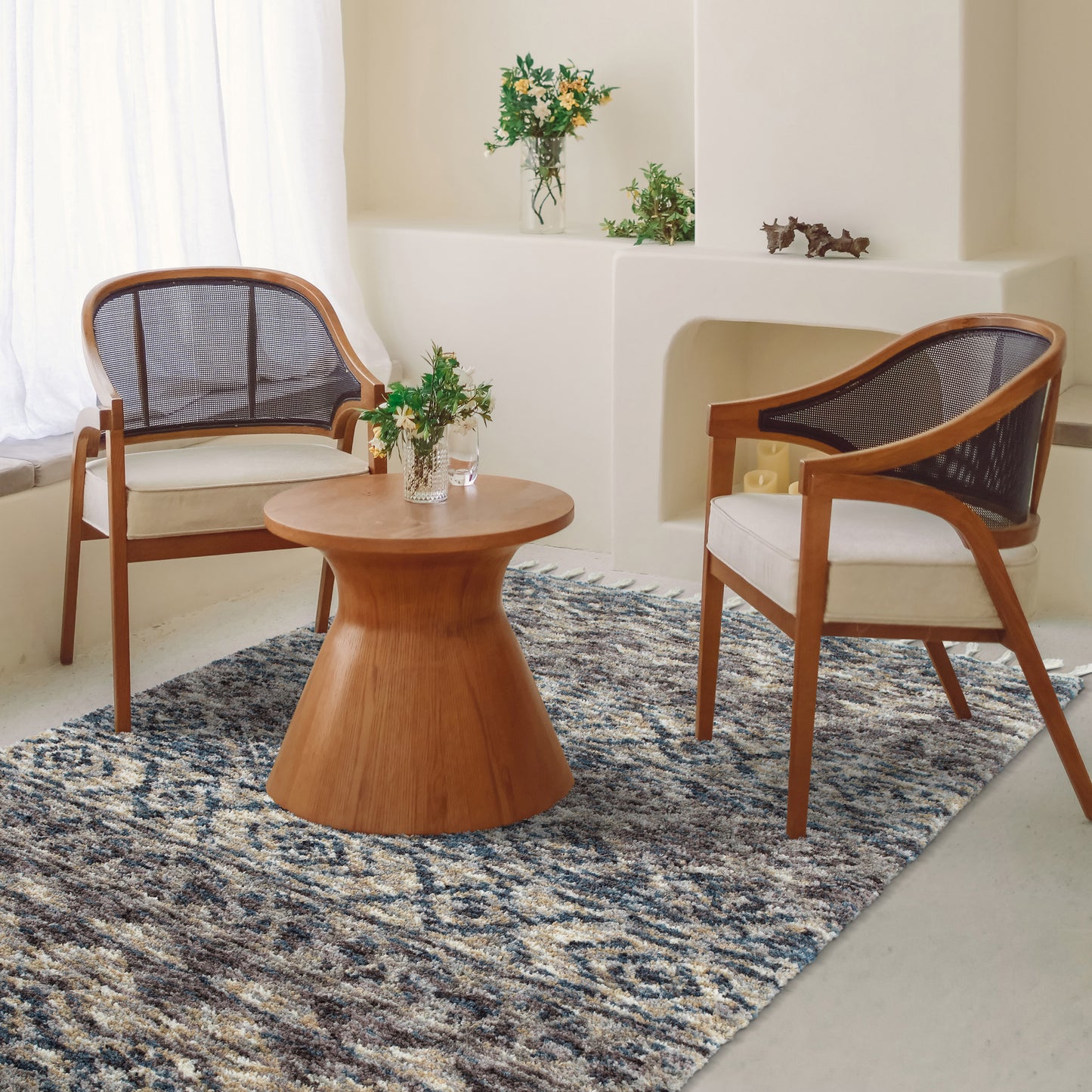 Kaleen Duna Collection Dark Blue Throw Rug 2' x 2'7"
