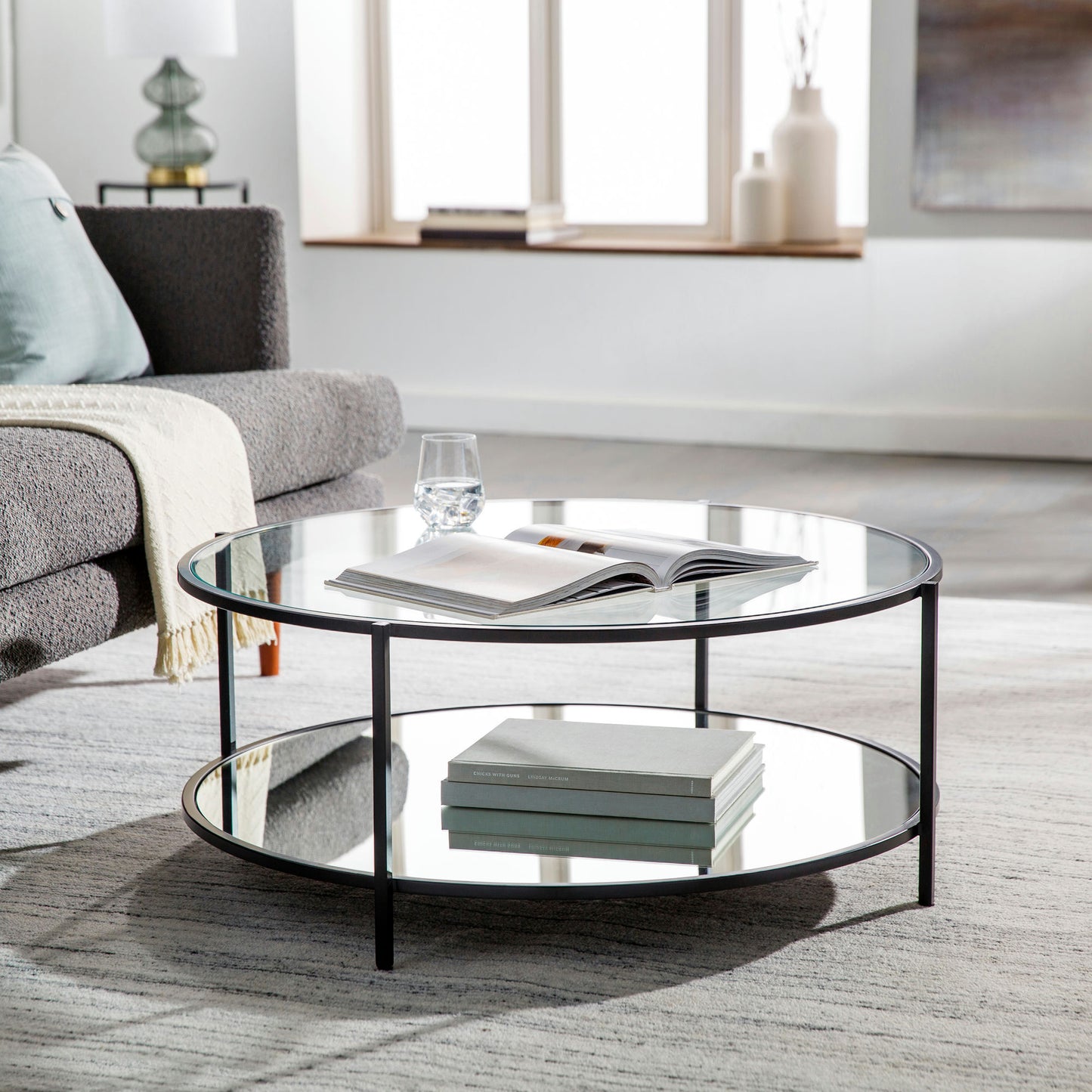 Surya Alecsa Eaa-005 Coffee Table 14"H X 36"W X 36"D