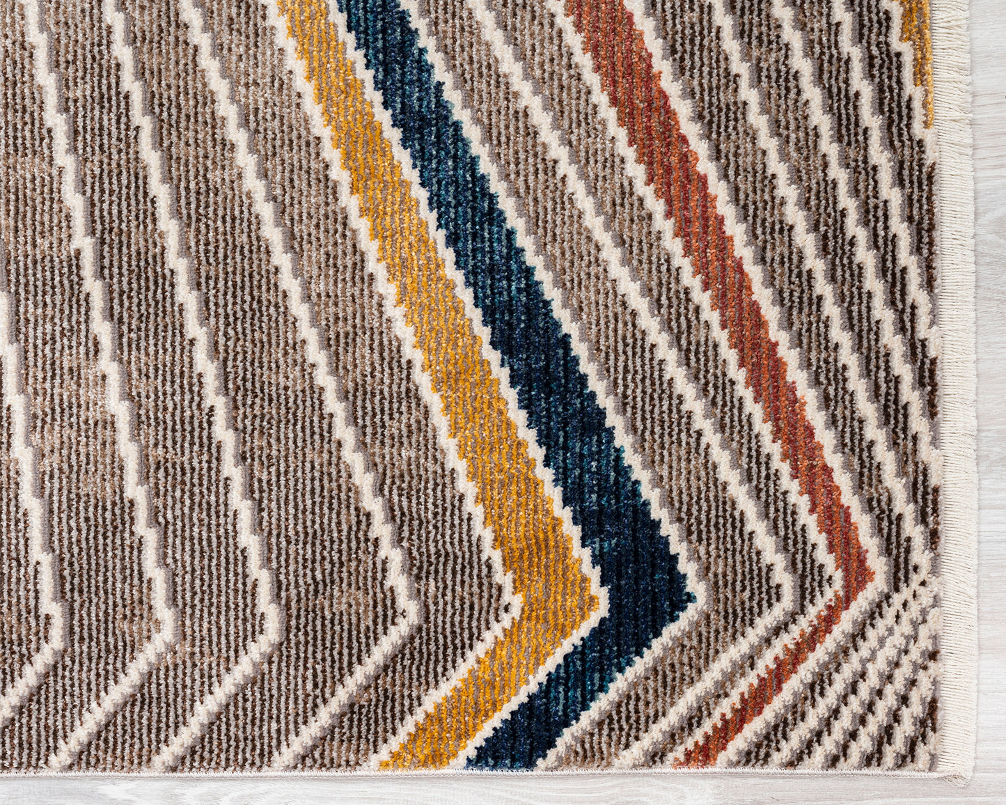 Kaleen Eddison Collection Multi Brown Throw Rug 9'3" x 12'6"