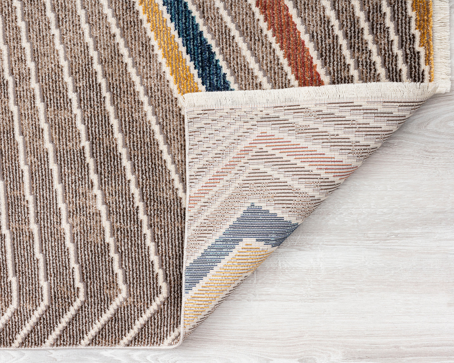 Kaleen Eddison Collection Multi Brown Throw Rug 2' x 2'7"