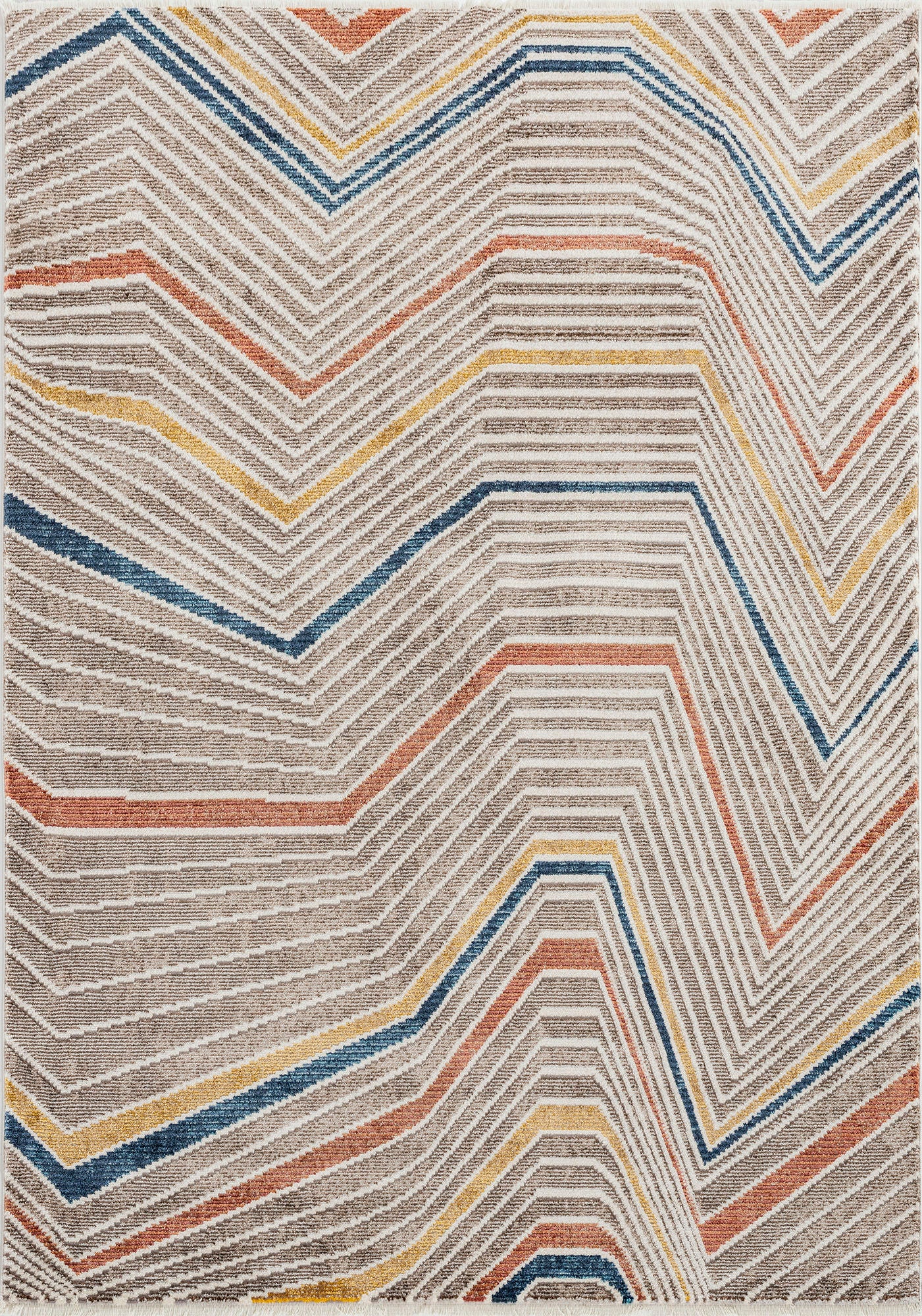 Kaleen Eddison Collection Multi Brown Throw Rug 2' x 2'7"