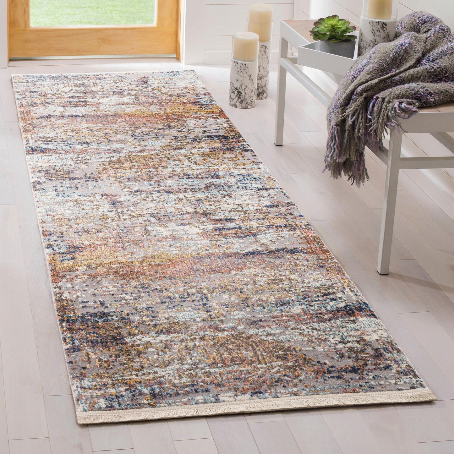 Kaleen Eddison Collection Multi Grey Throw Rug 2' x 2'7"