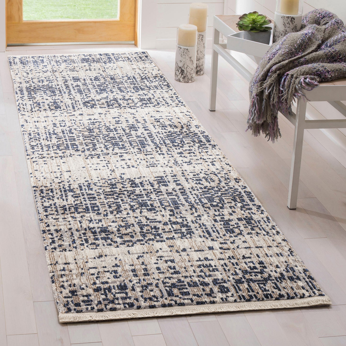 Kaleen Eddison Collection Dark Navy Runner 2'7" x 7'6"