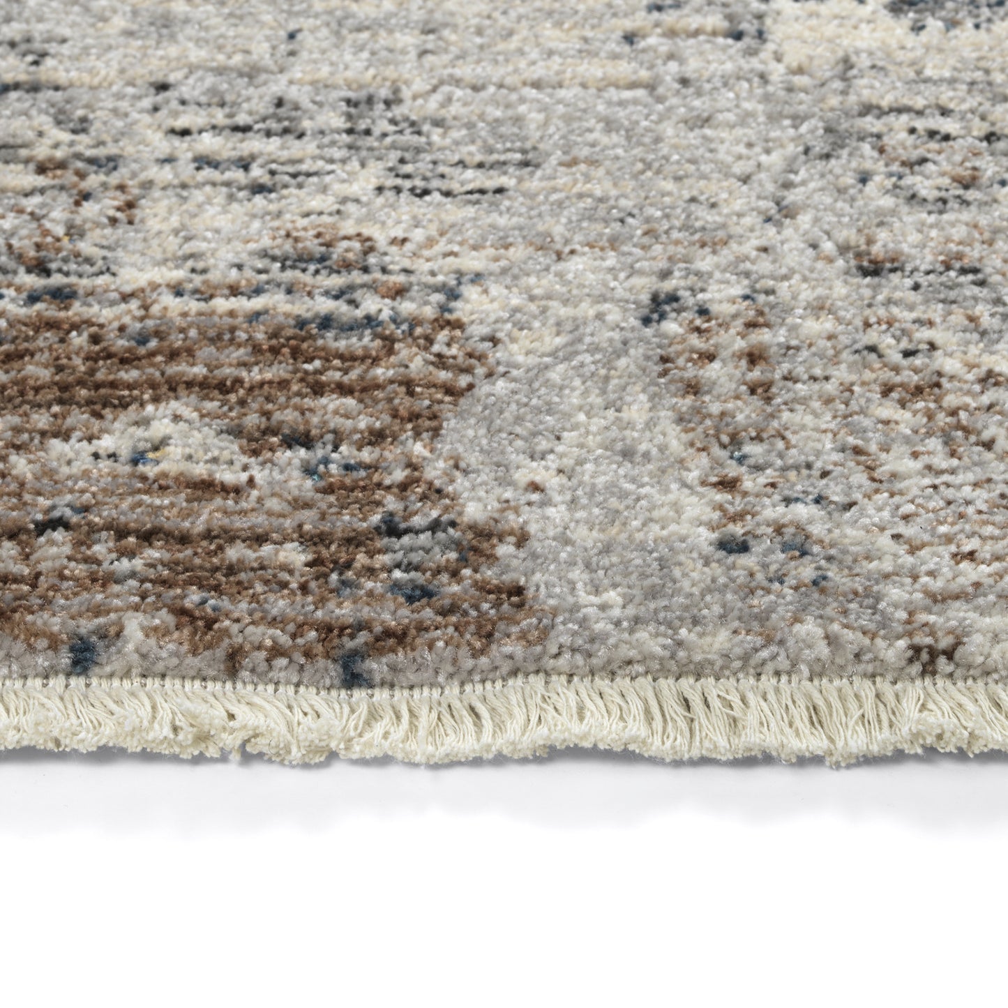Kaleen Eddison Collection Silver Ivory Throw Rug 2' x 2'7"