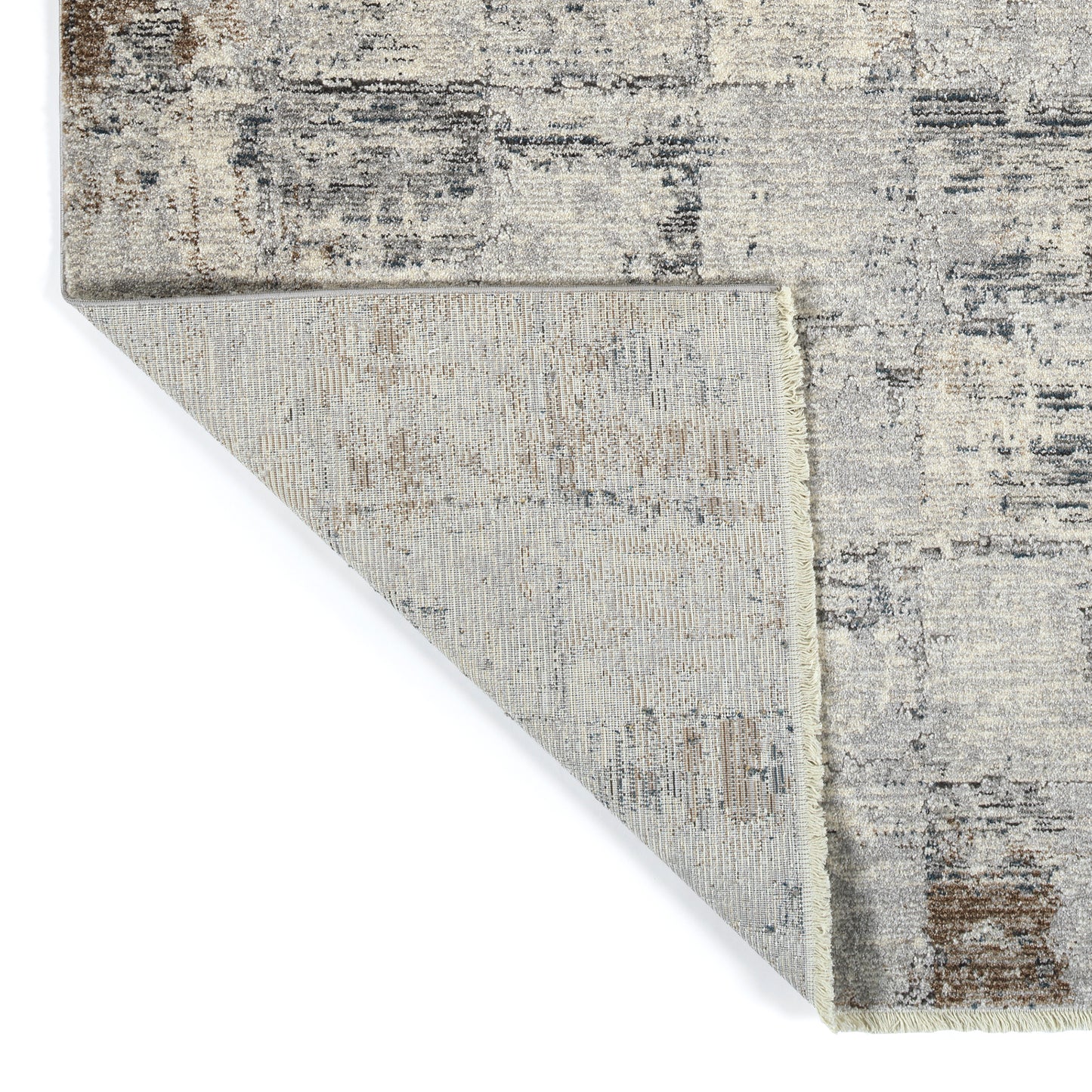 Kaleen Eddison Collection Silver Ivory Throw Rug 2' x 2'7"