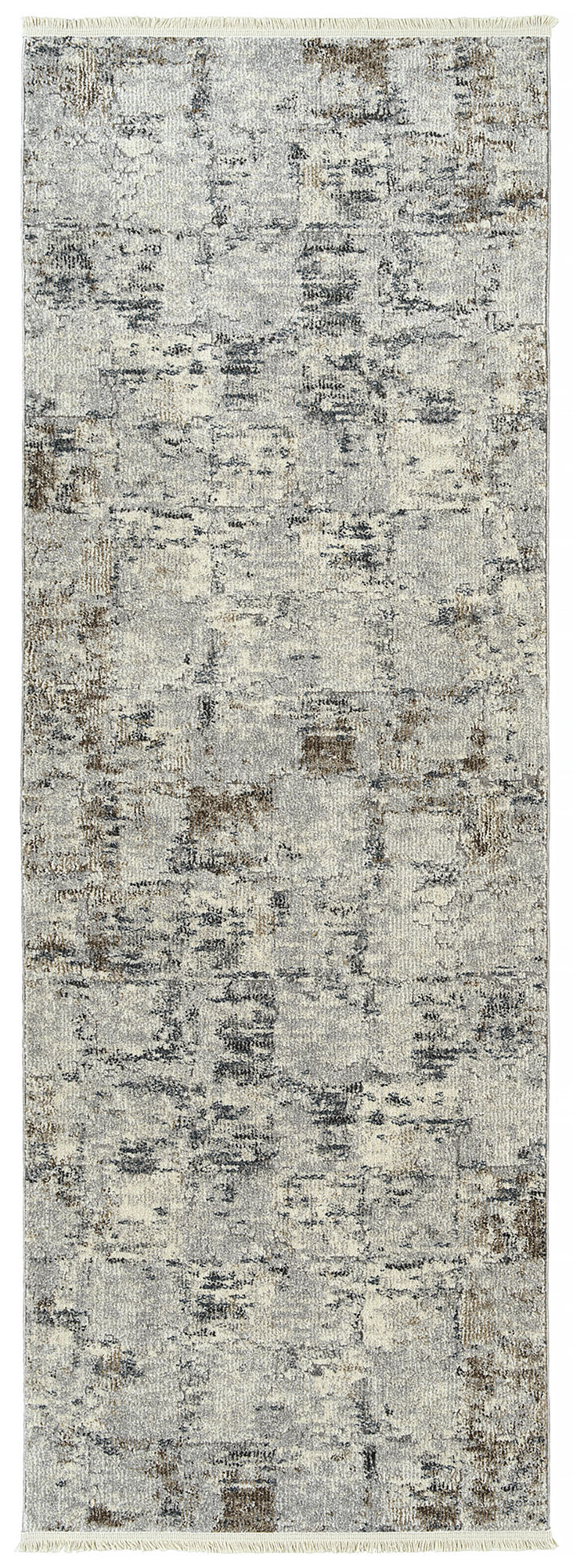 Kaleen Eddison Collection Silver Ivory Throw Rug 2' x 2'7"
