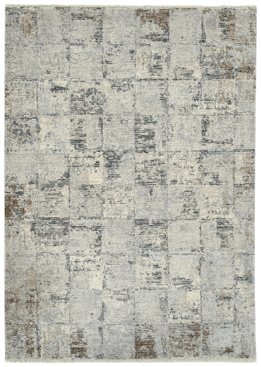 Kaleen Eddison Collection Silver Ivory Area Rug 5'3" x 7'3"