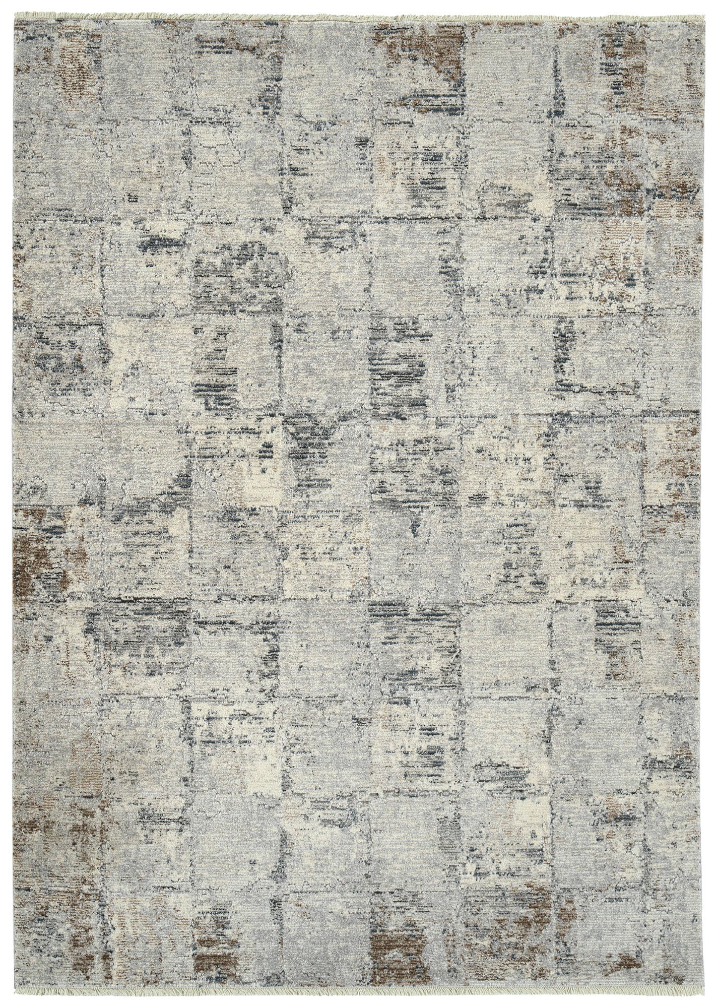 Kaleen Eddison Collection Silver Ivory Runner 2'7" x 7'6"
