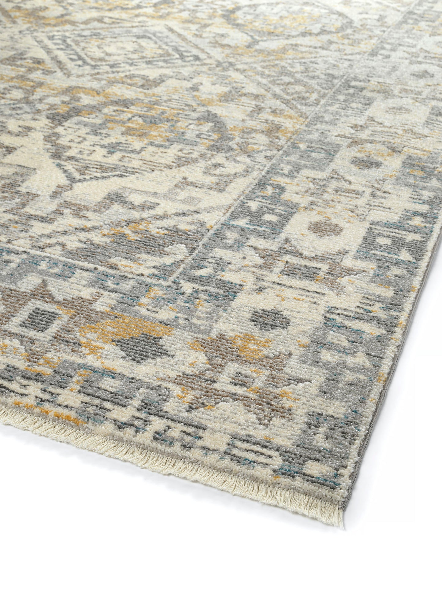 Kaleen Eddison Collection Ivory Gray Throw Rug 2' x 2'7"