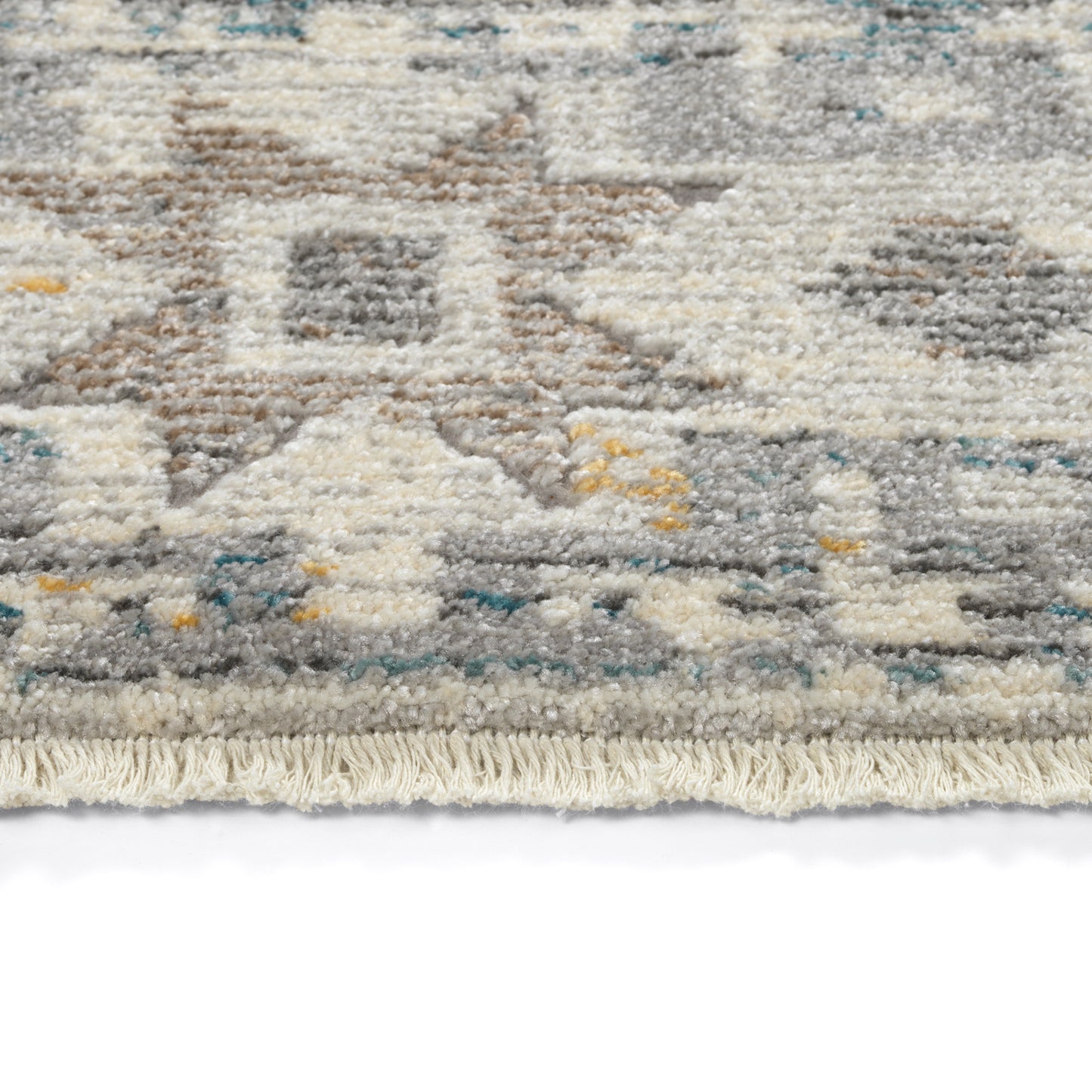 Kaleen Eddison Collection Ivory Gray Runner 2'7" x 7'6"
