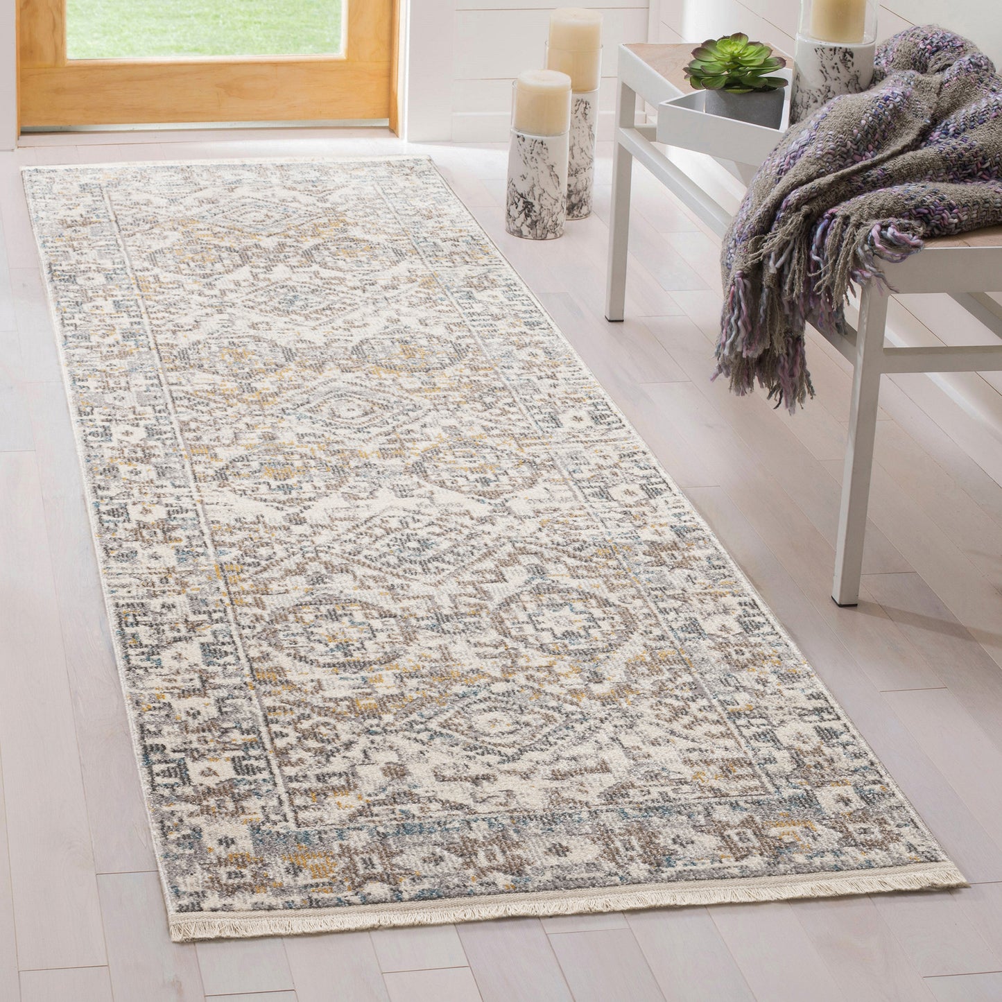 Kaleen Eddison Collection Ivory Gray Area Rug 5'3" x 7'3"