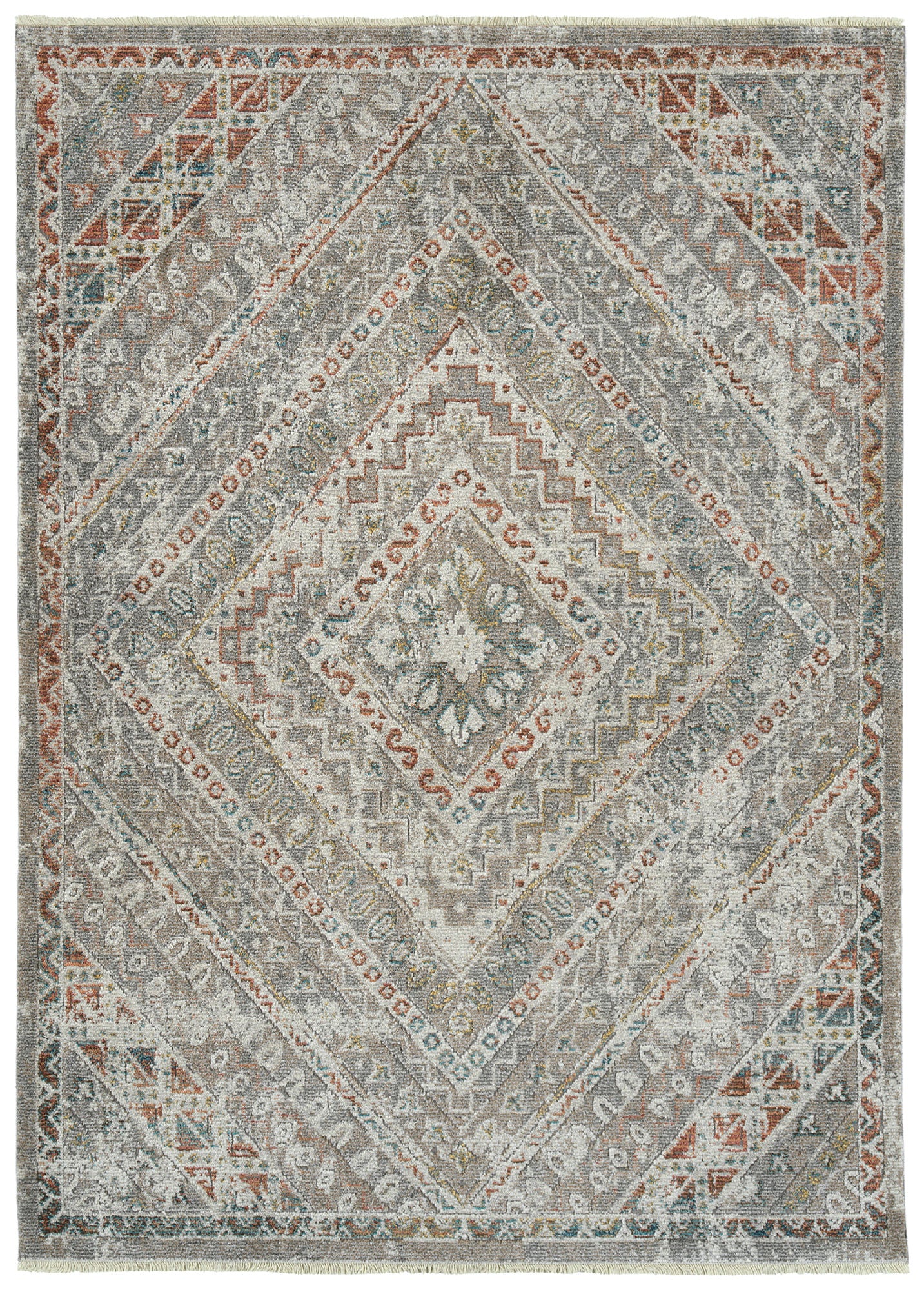 Kaleen Eddison Collection Light Grey Throw Rug 2' x 2'7"