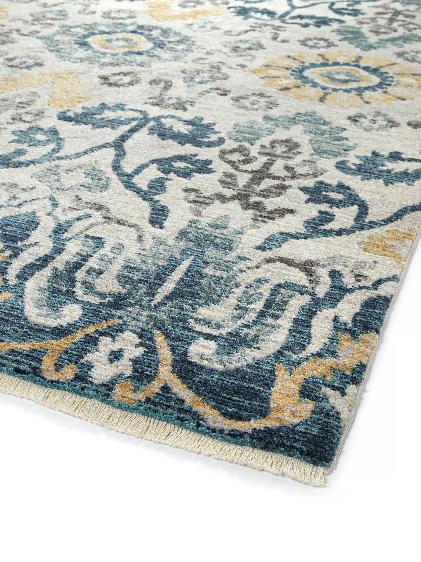 Kaleen Eddison Collection Blue Silver Runner 2'7" x 7'6"