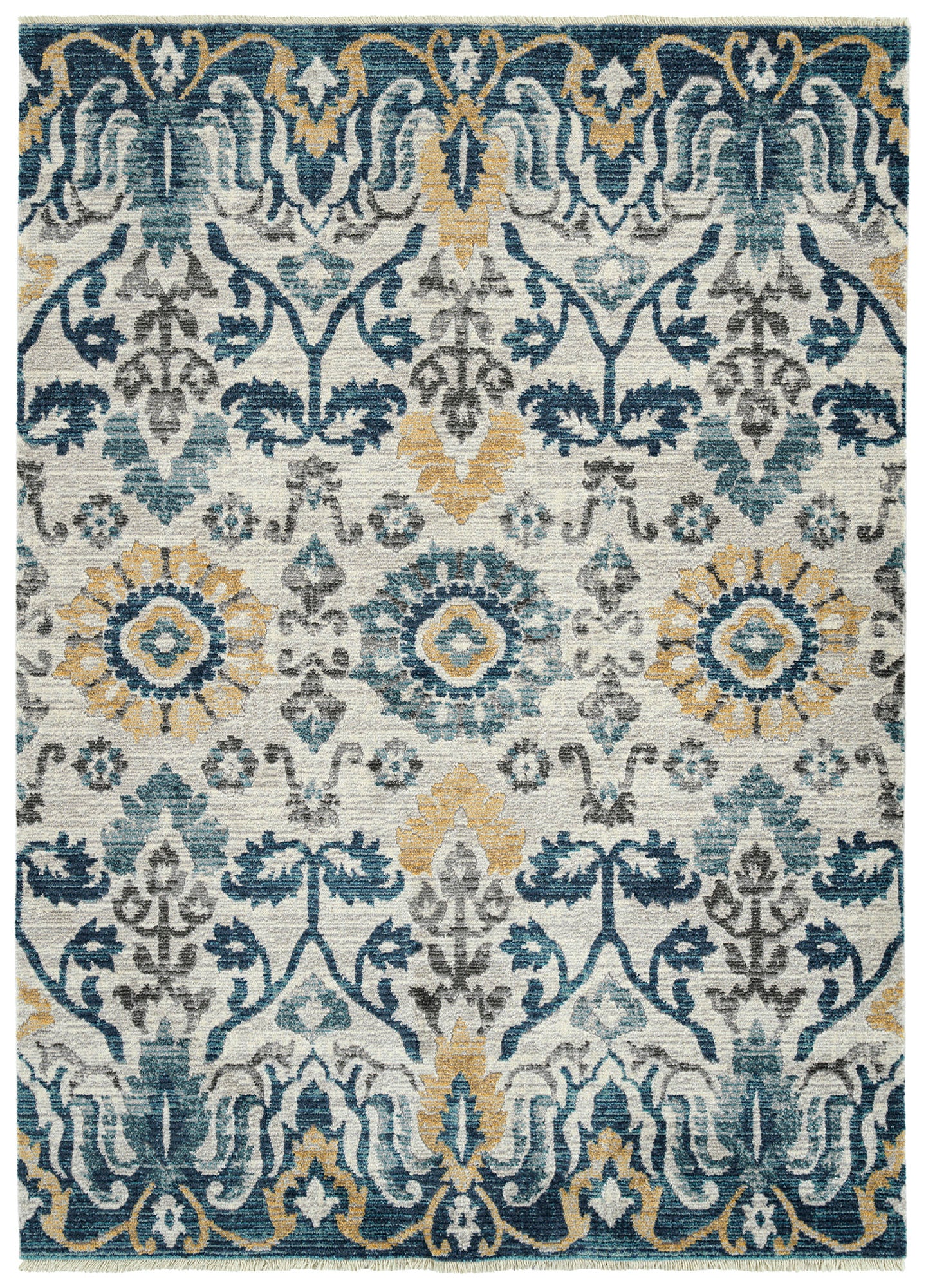 Kaleen Eddison Collection Blue Silver Runner 2'7" x 7'6"