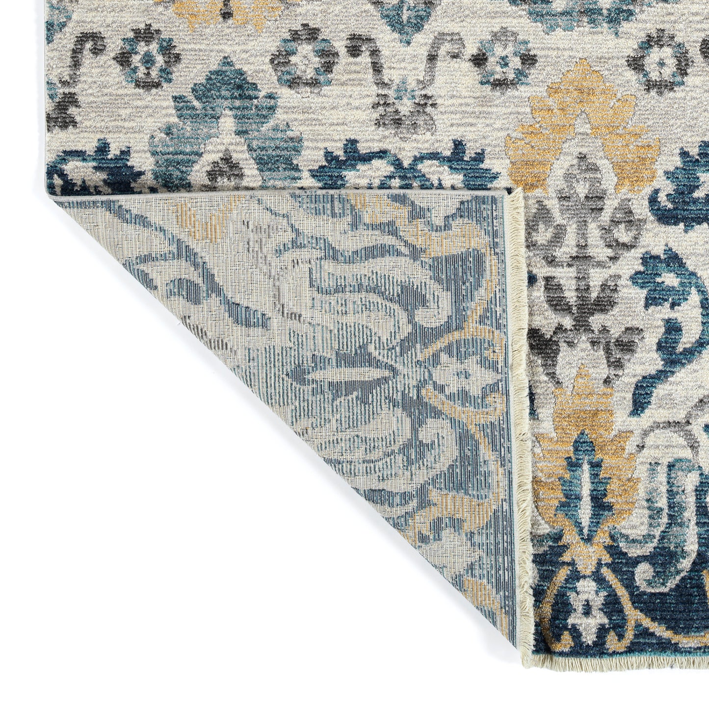 Kaleen Eddison Collection Blue Silver Runner 2'7" x 7'6"
