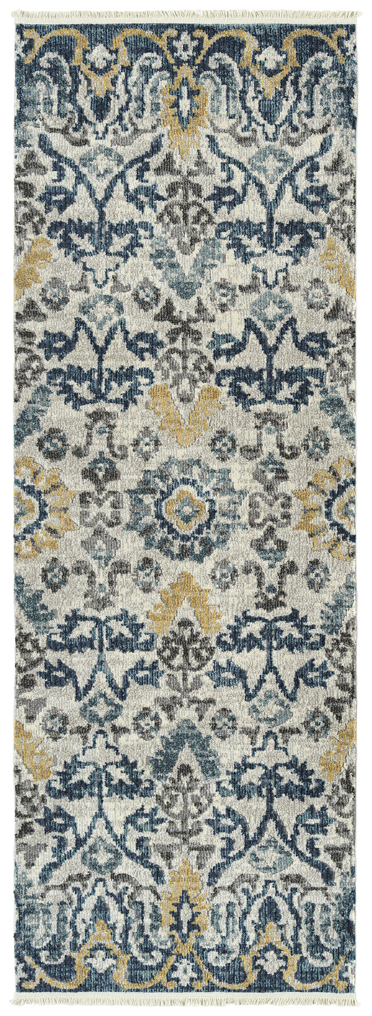 Kaleen Eddison Collection Blue Silver Runner 2'7" x 7'6"