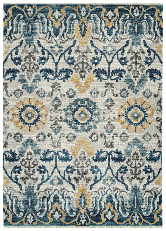 Kaleen Eddison Collection Blue Silver Area Rug 7'10" x 10'