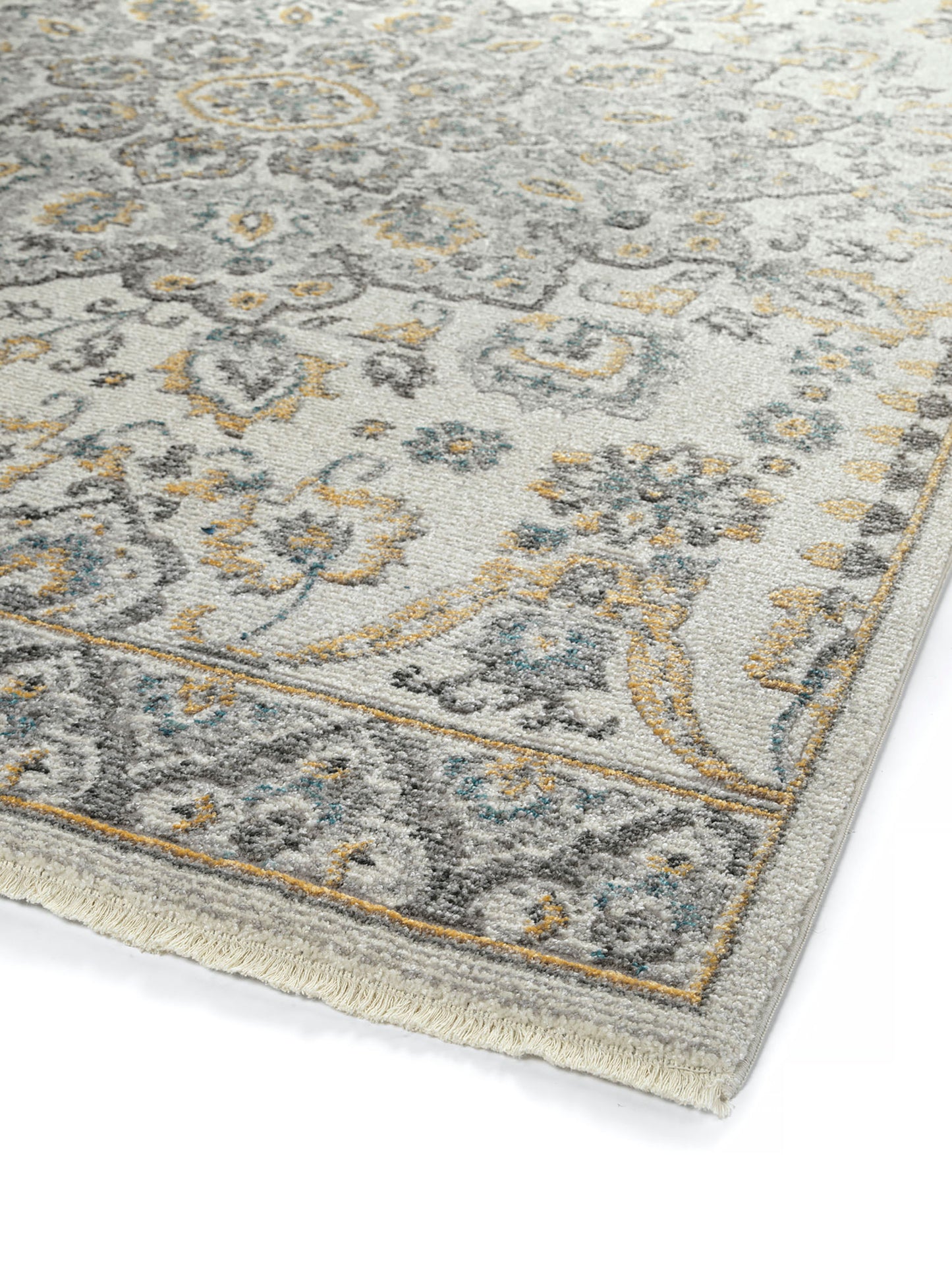 Kaleen Eddison Collection Silver Gray Throw Rug 2' x 2'7"