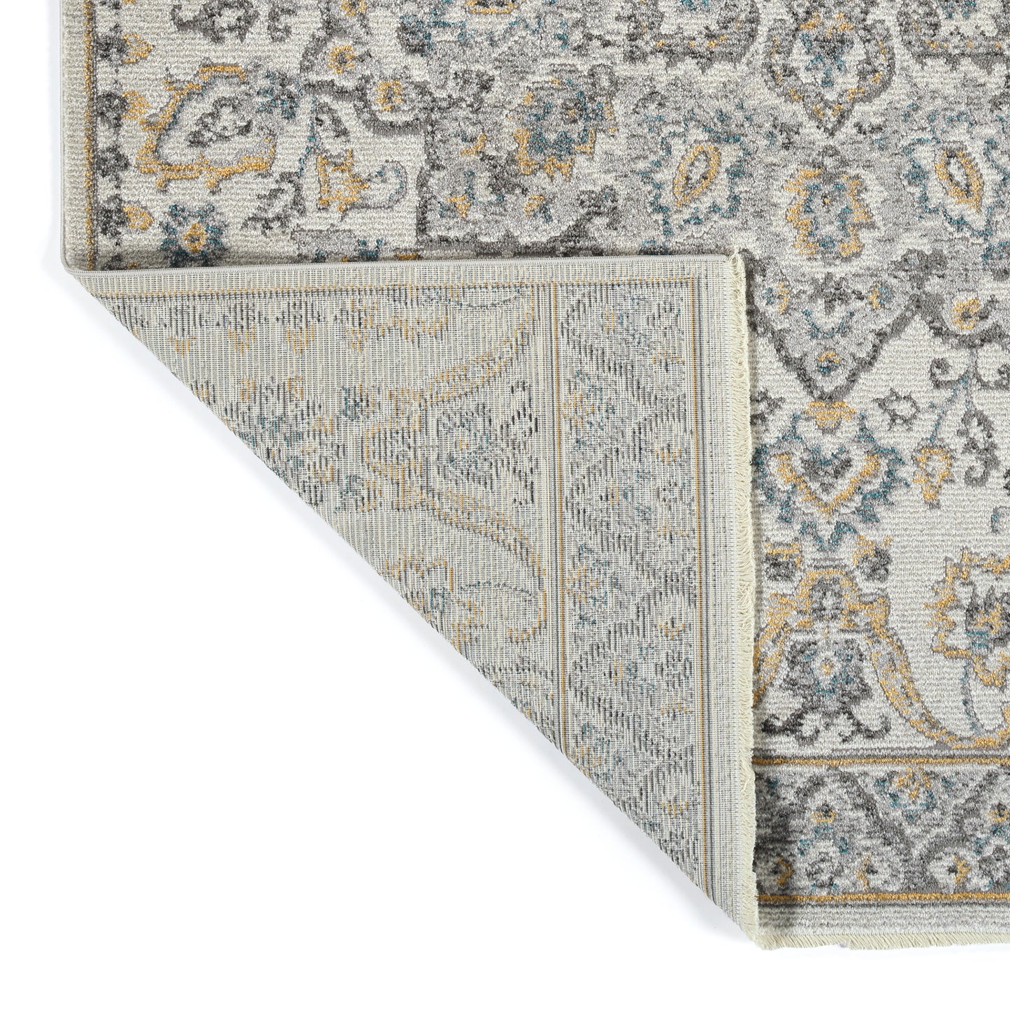 Kaleen Eddison Collection Silver Gray Throw Rug 2' x 2'7"