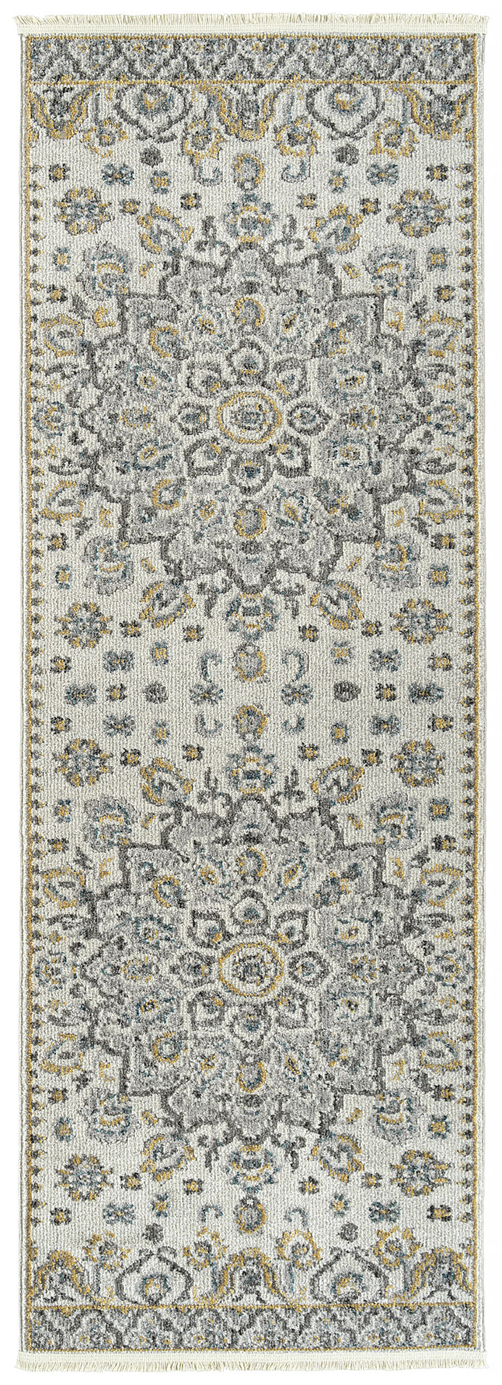 Kaleen Eddison Collection Silver Gray Throw Rug 2' x 2'7"