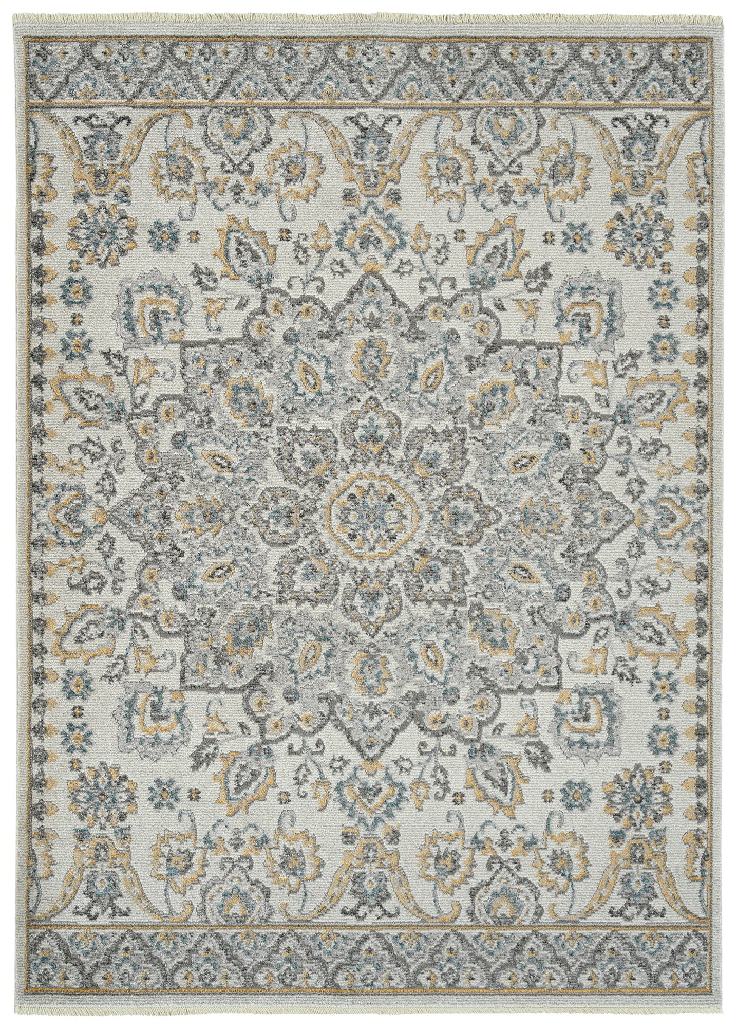 Kaleen Eddison Collection Silver Gray Throw Rug 2' x 2'7"